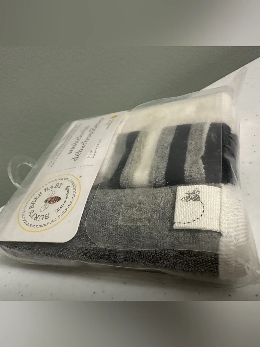 Burts Bees Soft 100% Organic Cotton Baby Washcloths Set of 3 New